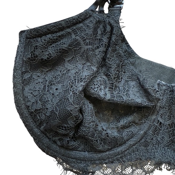 Victoria's Secret Dream Angels Push Up Bra 36DD Black Lace Unlined Underwire - Picture 2 of 6